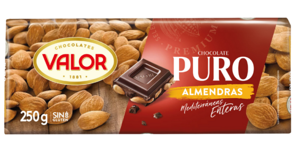 CHOCOLATE PURO ALMENDRA 250 GRS.